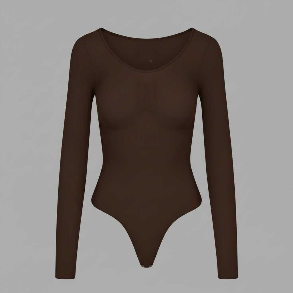 Sculpting Long-Sleeve Bodysuit with Seamless Finish — view 4