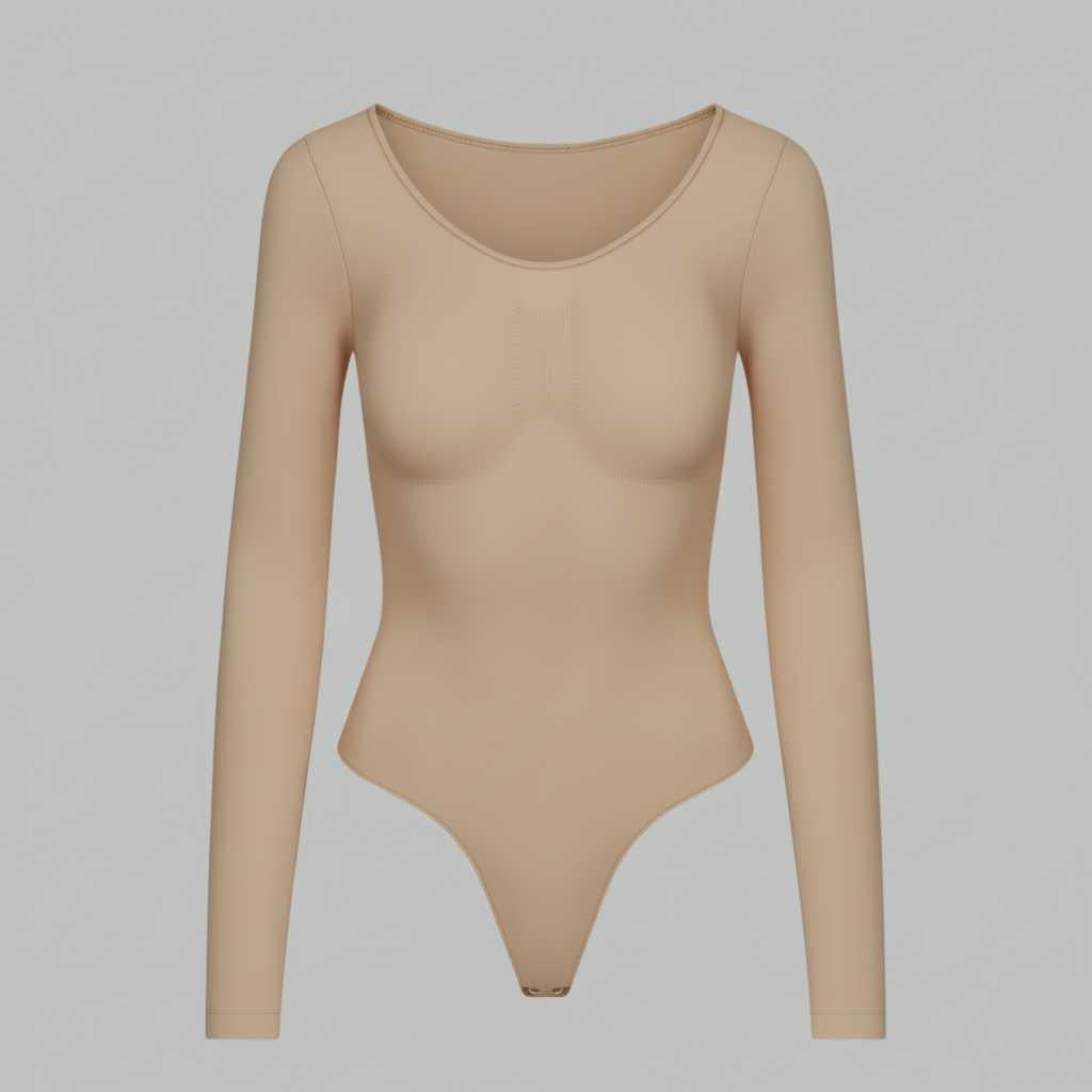 Sculpting Long-Sleeve Bodysuit with Seamless Finish — view 5