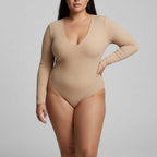 Sculpting Long-Sleeve Bodysuit with Seamless Finish
