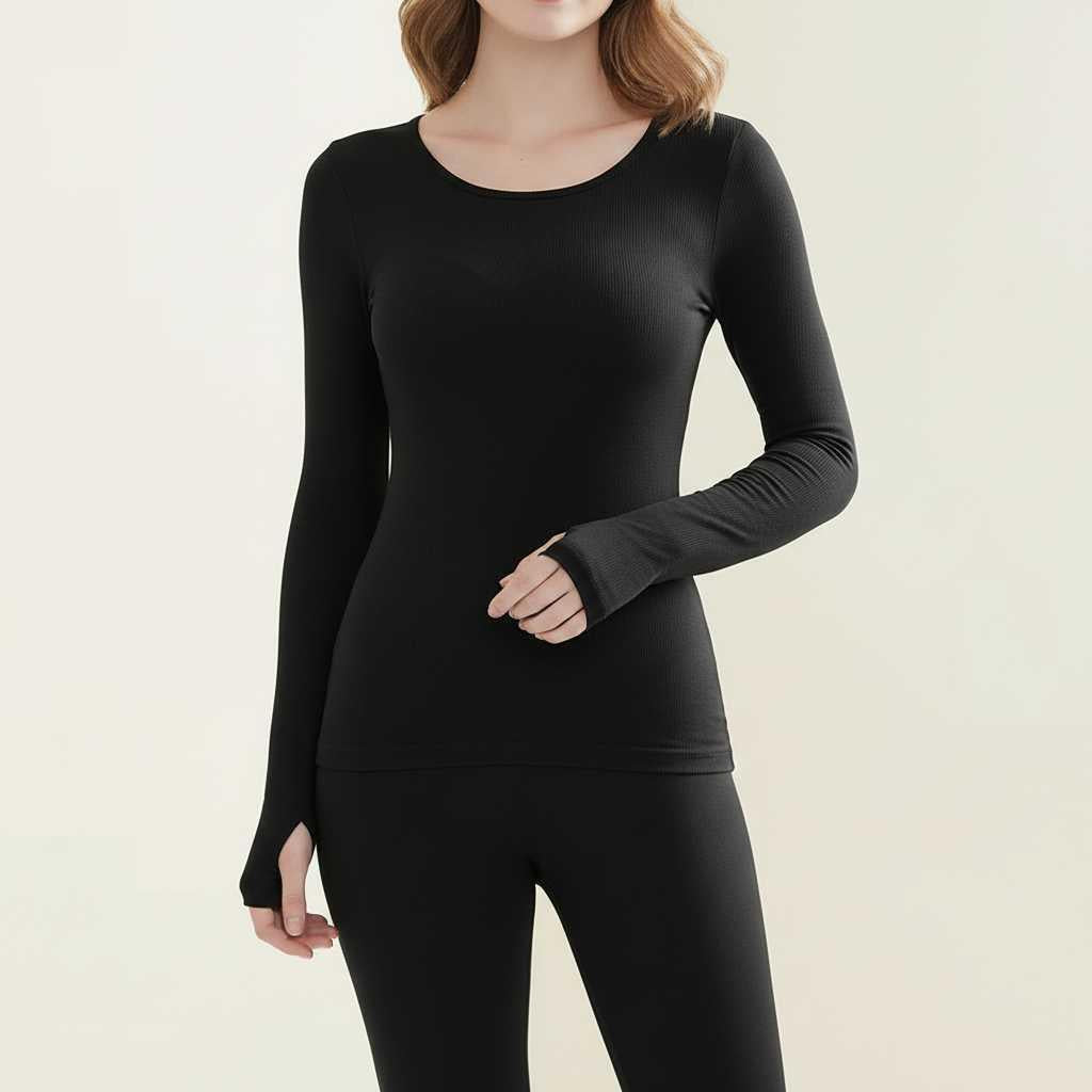 Seamless Base Layer Set – Warm Thermal Top & Leggings