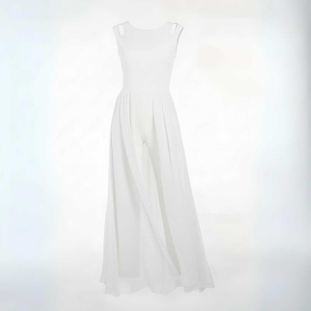 Sleeveless Wide-Leg Jumpsuit in Black — view 7