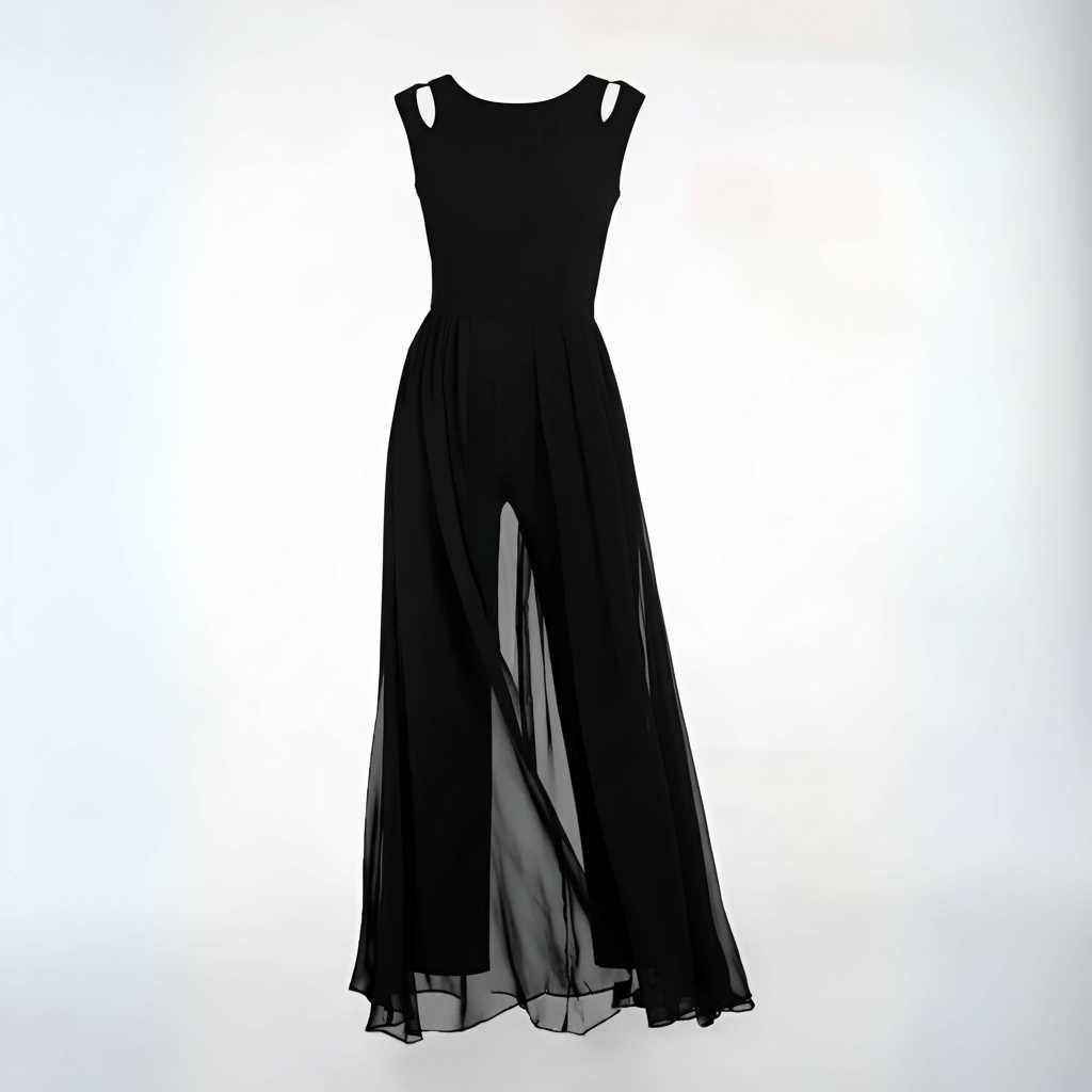 Sleeveless Wide-Leg Jumpsuit in Black