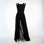 Sleeveless Wide-Leg Jumpsuit in Black