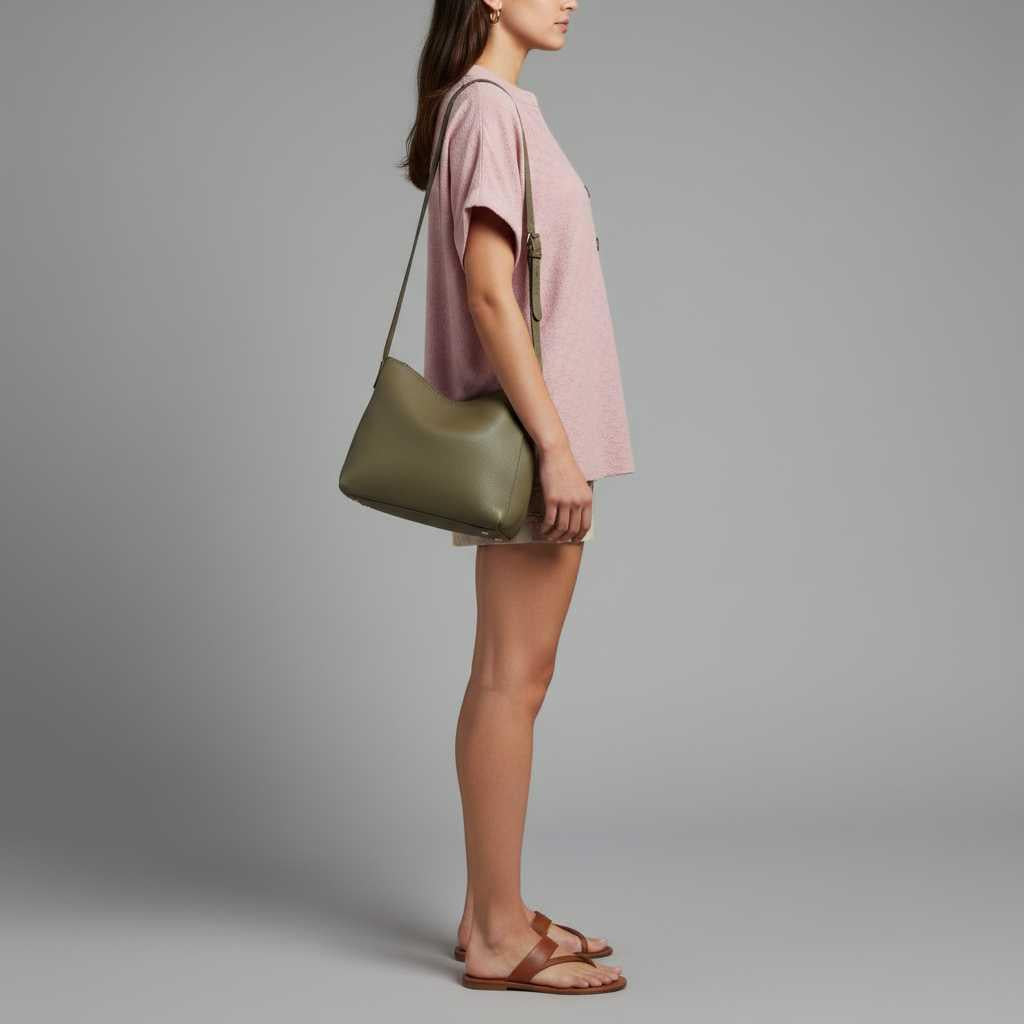 Soft Cotton V-Neck Short Sleeve Tee — view 4