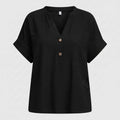 Soft Cotton V-Neck Short Sleeve Tee