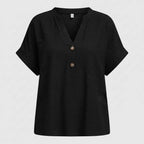 Soft Cotton V-Neck Short Sleeve Tee