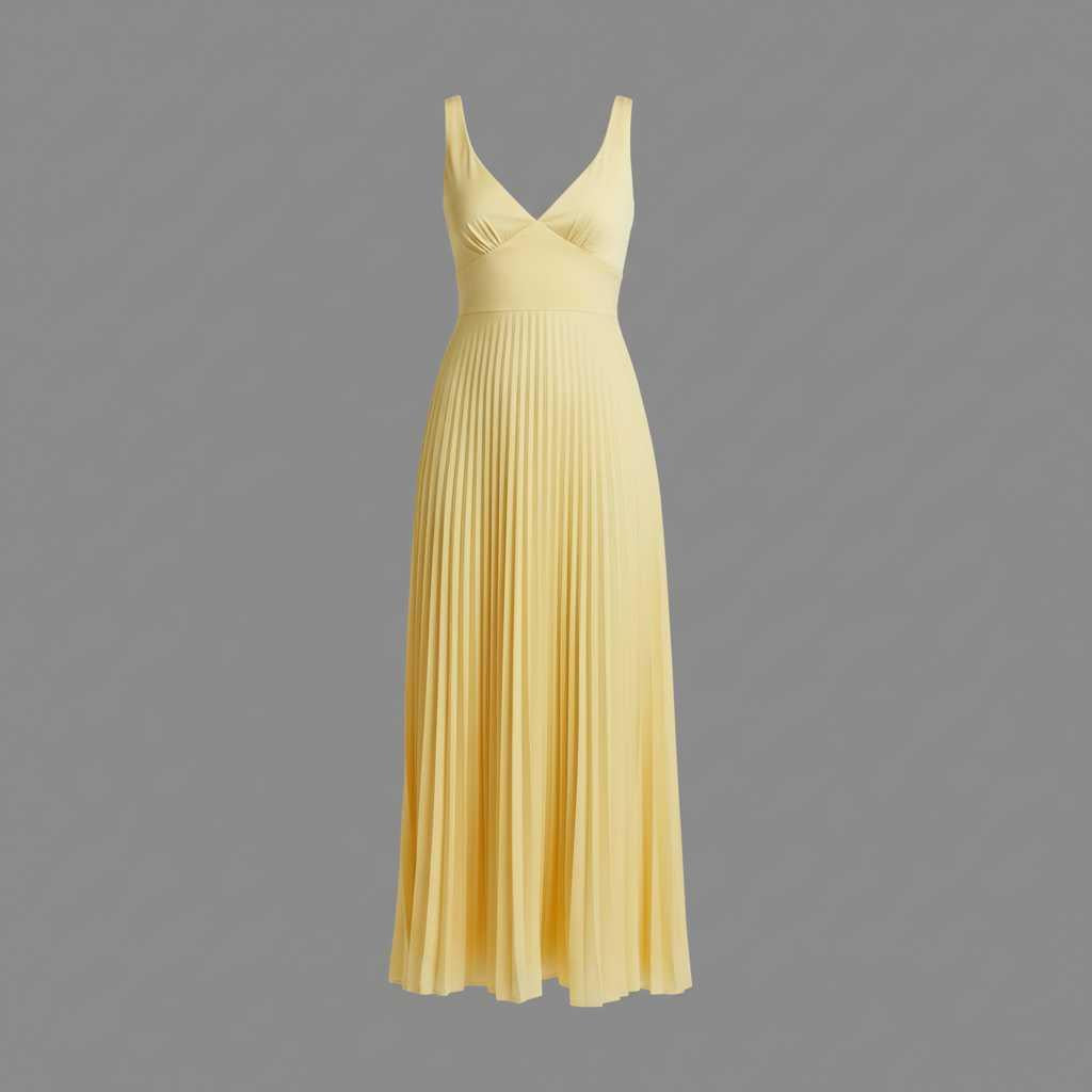 Sunshine Yellow V-Neck Maxi Dress — view 2