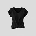 Twist-Detail V-Neck Tee