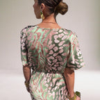 Twist-Front V-Neck Maxi Dress for Formal Evenings — view 3