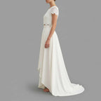 Two-Piece Lace Bridal Set with Flowing Maxi Skirt — view 3