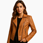 Vegan Leather Moto Jacket — view 5