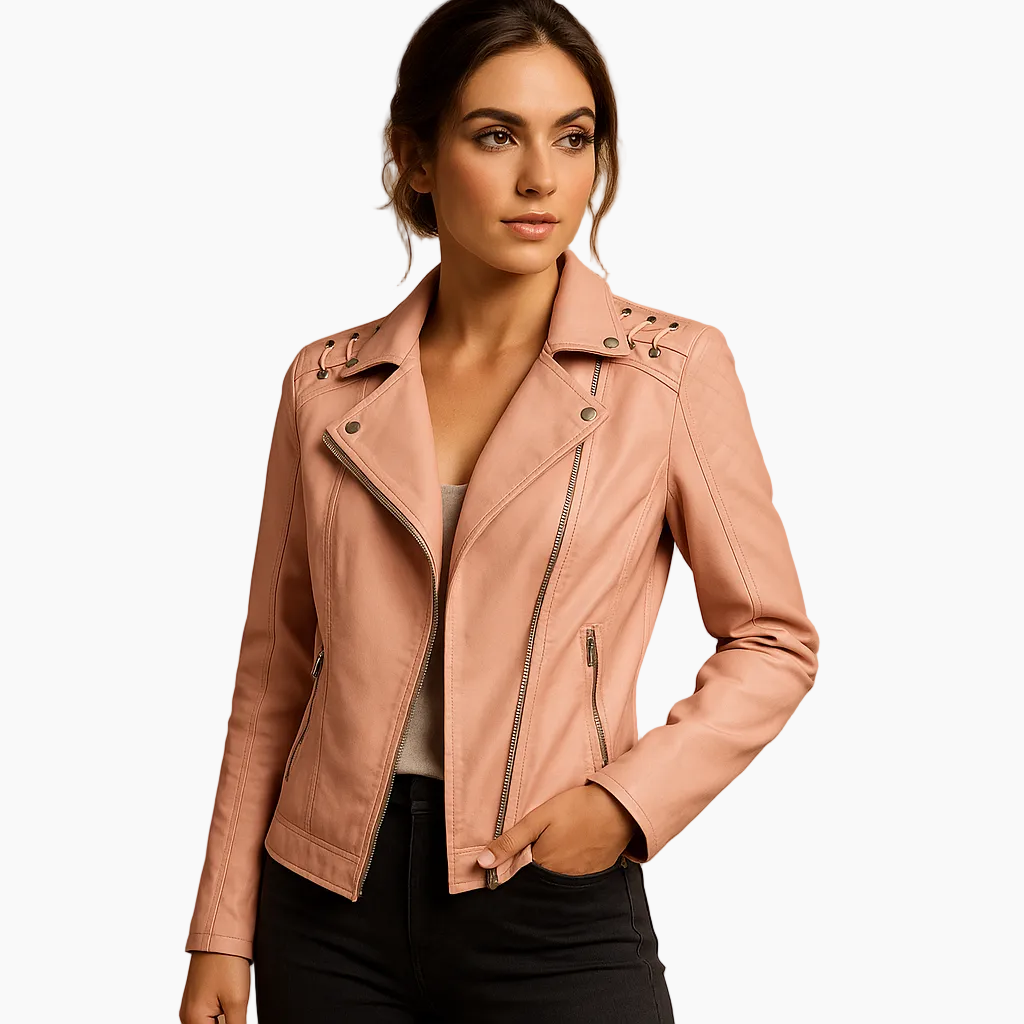 Vegan Leather Moto Jacket — view 8