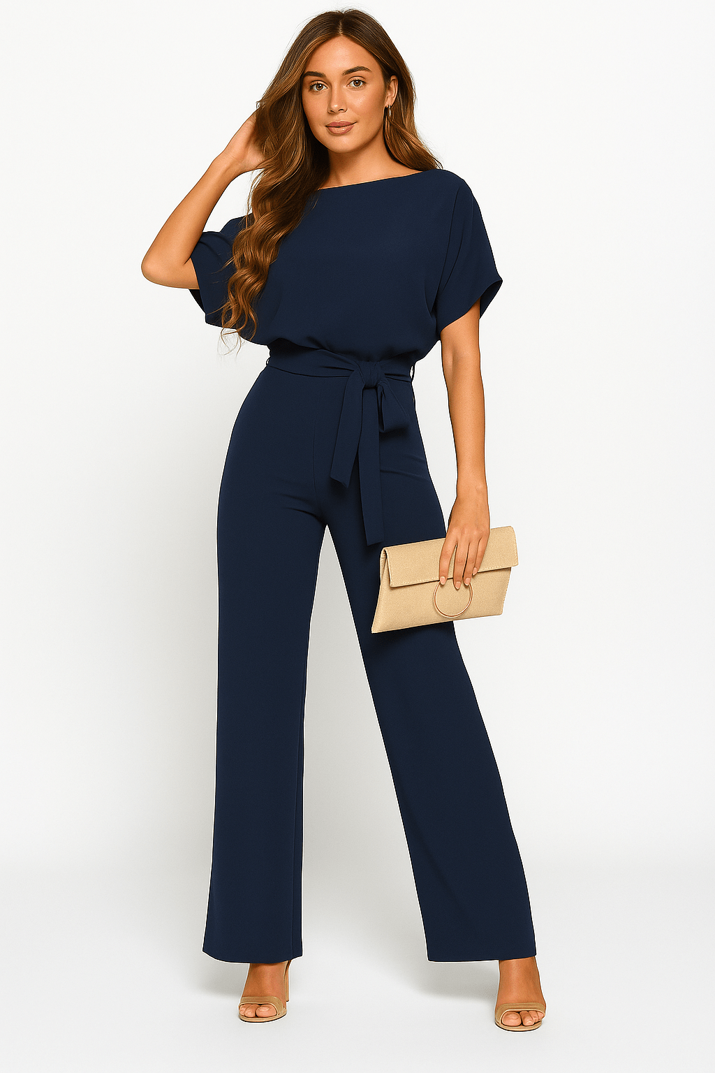 Wide-Leg One-Piece with Statement Belt — view 10
