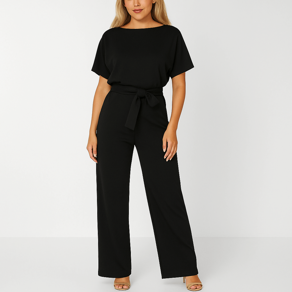 Wide-Leg One-Piece with Statement Belt — view 5