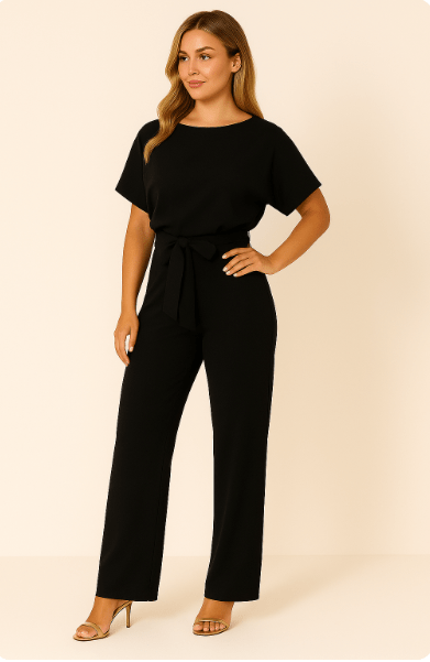 Wide-Leg One-Piece with Statement Belt — view 6