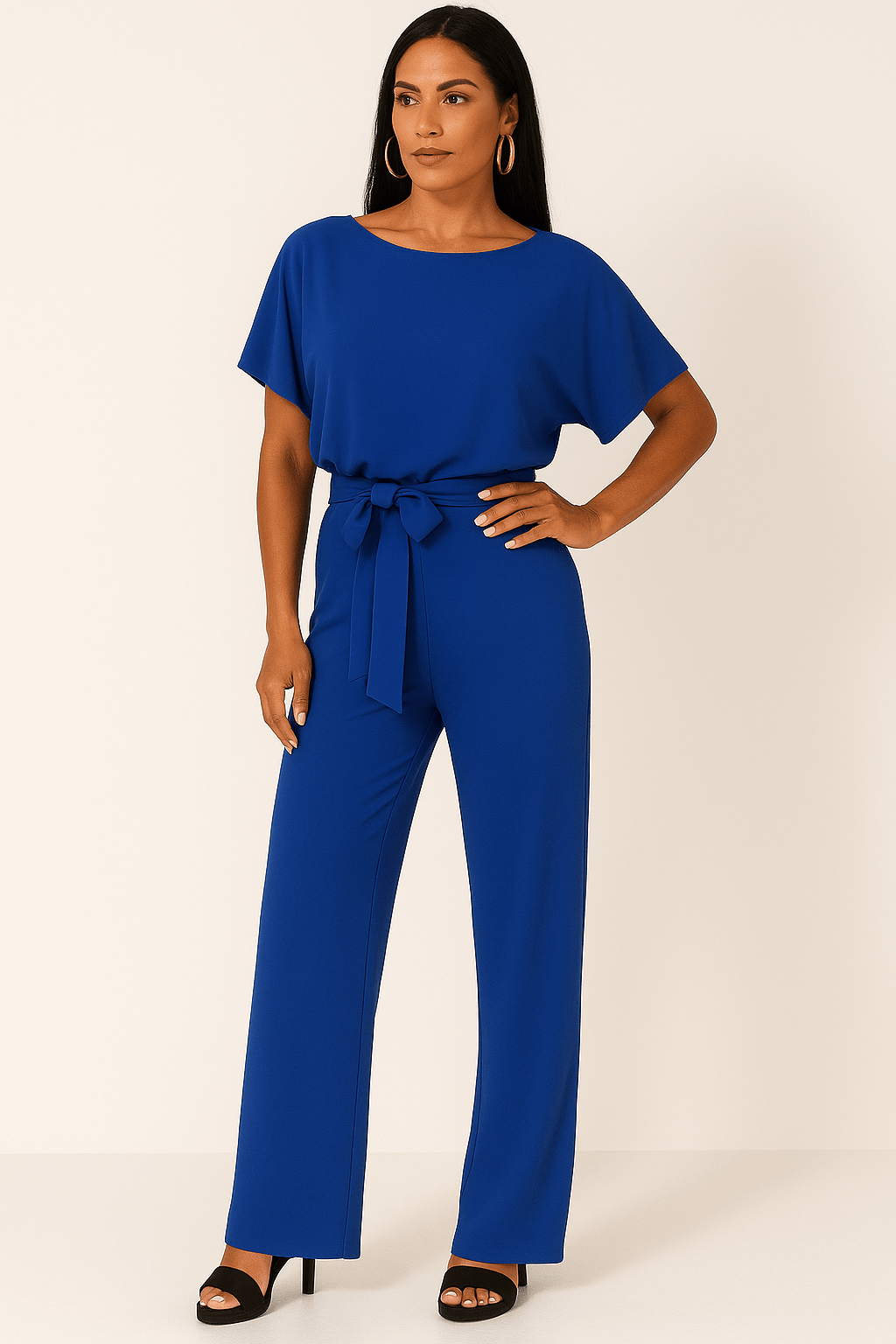 Wide-Leg One-Piece with Statement Belt — view 8