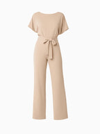 Wide-Leg One-Piece with Statement Belt
